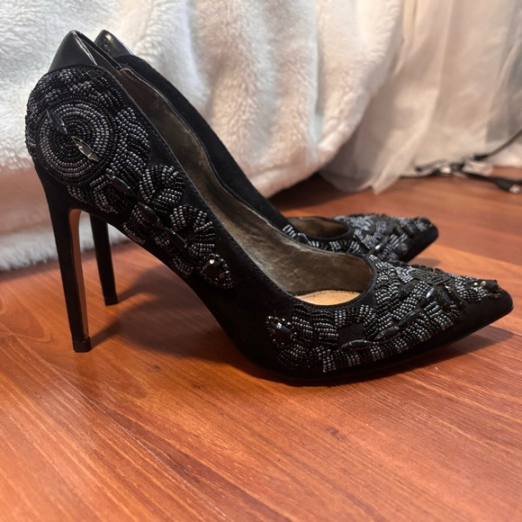 Sam Edelman Dani Black Beaded Pointed Toe Pump, (MSRP $199.95) - Picture 3 of 4